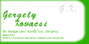gergely kovacsi business card